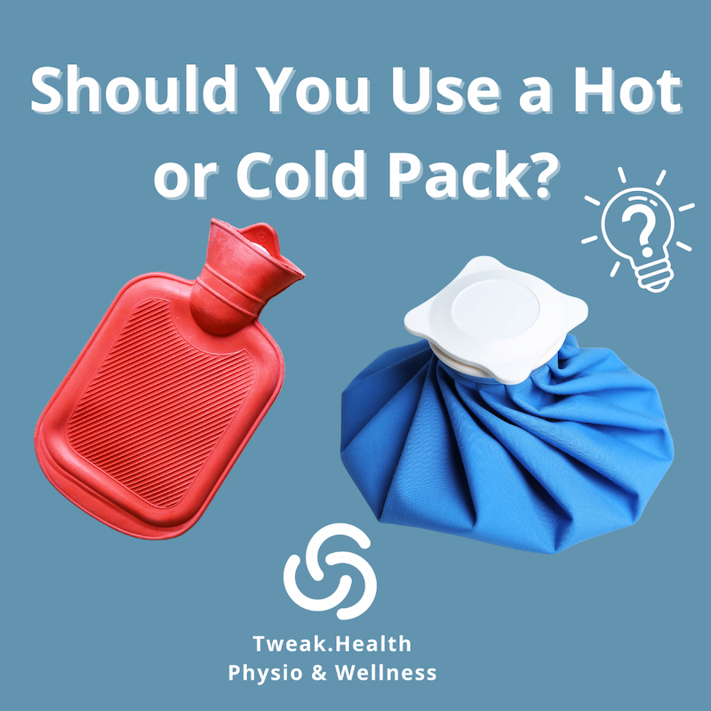 Applying a hot or cold pack for pain relief