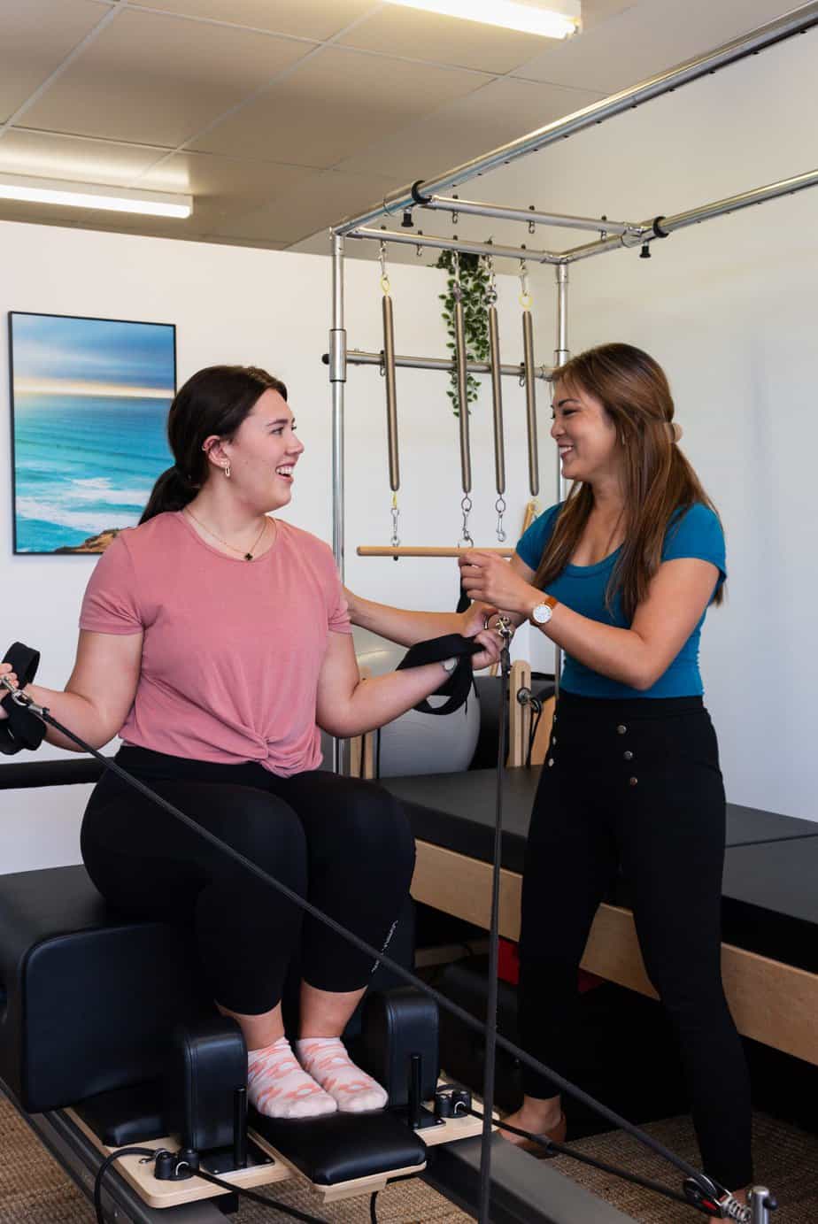 Clinical Exercise session using reformer-based rehabilitation at Tweak Health Physio