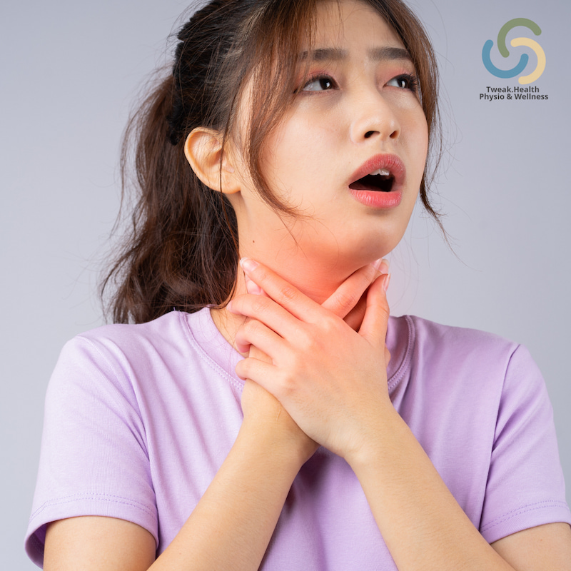 Vocal physiotherapy hands-on treatment technique