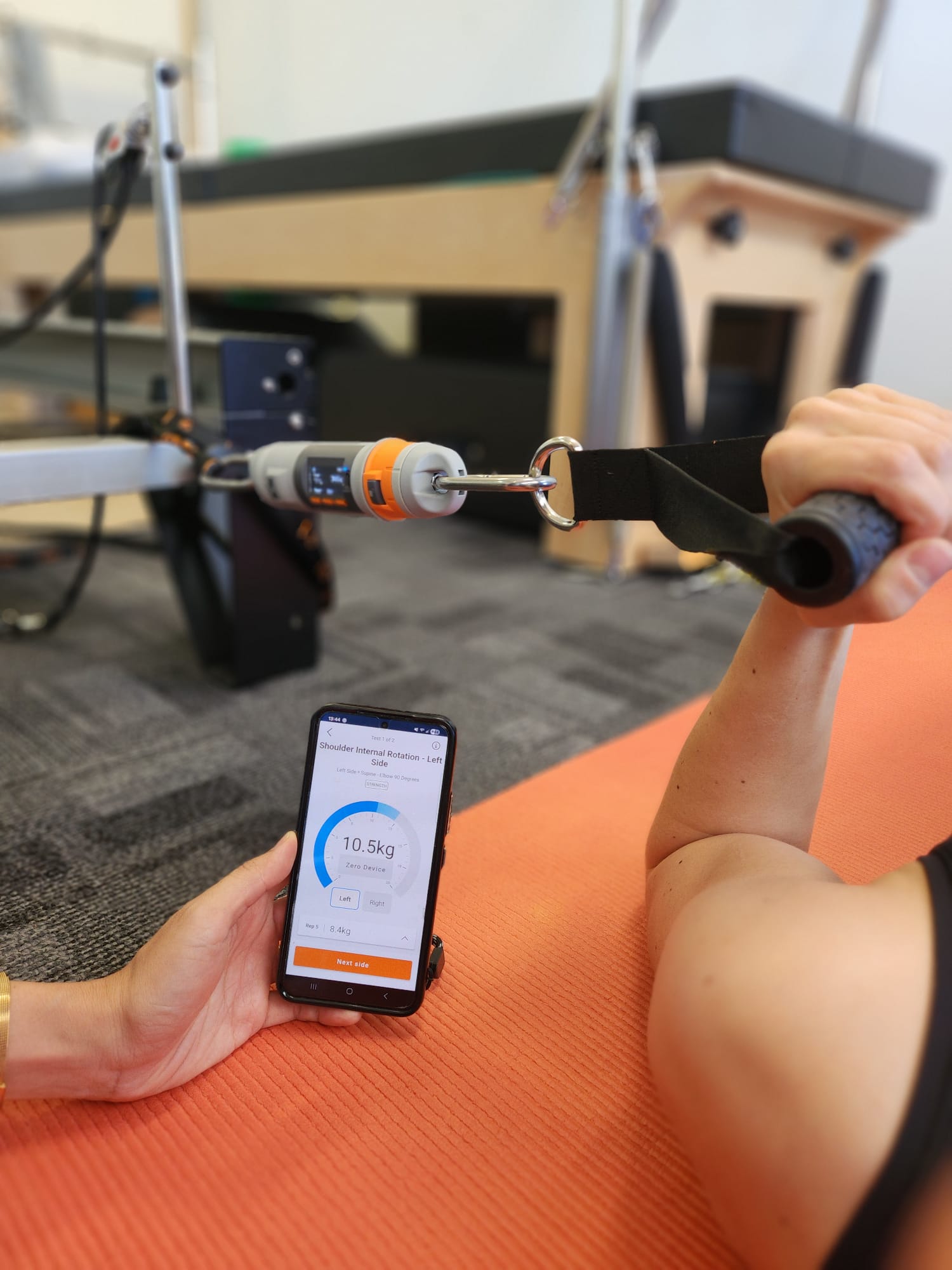 Strength testing at Tweak Health Physio Mount Pleasant